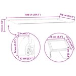 vidaXL Auvent manuel rétractable avec LED bordeaux 600x300 cm