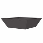 vidaXL Pot de jardin en forme de bol 5 Pièces Noir 50 x 50 x 15 cm Acier