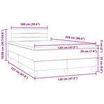 vidaXL Sommier à lattes de lit et matelas et LED vert foncé 120x220cm velours