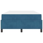 vidaXL Cadre de lit avec matelas Bleu foncé 120 x 190 cm tissu