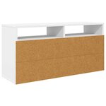 vidaXL Basboard avec tiroir Blanc 87 x 27 5 x 43 cm