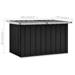 vidaXL Boîte de rangement de jardin Anthracite 109x67x65 cm