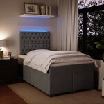 vidaXL Sommier à lattes de lit et matelas gris foncé 120x190cm velours