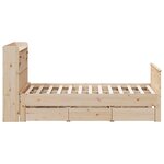 vidaXL Lit bibliothèque sans matelas 140x200 cm bois massif de pin