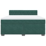 vidaXL Sommier à lattes de lit et matelas Vert foncé 180x200cm Velours