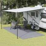 vidaXL Tapis de sol de camping gris clair 5 5x2 5 m