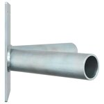 vidaXL Support de mât de drapeau Argent 11.5 x 7.5 cm Acier