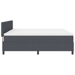 vidaXL Lit à ressort LED Gris foncé et blanc 200 x 200 cm