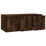 vidaXL Meuble TV Chêne fumé 80x34x30 cm Bois d'ingénierie