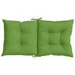 vidaXL Coussins de chaise à dossier bas lot de 4 vert mélangé tissu