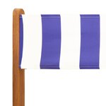 vidaXL Ensemble à manger de jardin 5 Pièces bleu blanc tissu bois massif