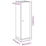 vidaXL Meuble de salle de bain avec porte-rouleau sonoma gris