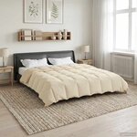 vidaXL Duvet d'été simple Matelassé Crème 200 x 200 cm Microfibre