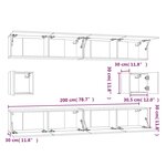 vidaXL Ensemble de meubles TV 6 Pièces Blanc Bois d'ingénierie
