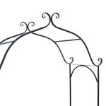 vidaXL Banc d'extérieur noir Noir Métal Grand Détails décoratifs