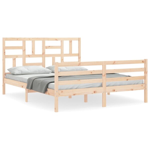 vidaXL Cadre de lit sans matelas 160x200 cm bois massif