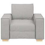 vidaXL Canapé Fauteuil Gris Nuage 60 cm Tissu