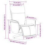 vidaXL Fauteuil inclinable de massage repose-pieds gris similicuir