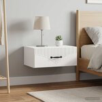 vidaXL Cabinet de chevet mural 2 pc Blanc 49 x 34 5 x 20 cm
