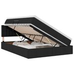 vidaXL Lit avec rangement et matelas Noir 140 x 190 cm Velours