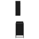vidaXL Ensemble de mobilier de salle de bain 2 Pièces Chêne noir