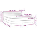 vidaXL Sommier à lattes de lit avec matelas Taupe 180x200 cm Tissu