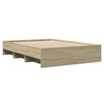 vidaXL Cadre de lit sans matelas chêne sonoma 140x190 cm