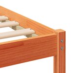 vidaXL Cadre de lit Marron cire 120 x 190 cm Bois massif en pin