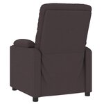 vidaXL Fauteuil inclinable électrique Marron foncé Tissu