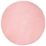 vidaXL Tapis en Fourrure Synthétique de Lapin Olite Rose Ø 80 cm