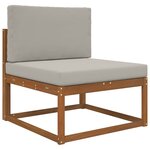 vidaXL Coussin de canapé d'extérieur 2 Pièces Gris Polyester