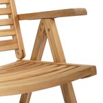 Chaises de jardin vidaXL pliables 8 Pièces en bois massif de teck