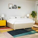 vidaXL Cadre de lit sans matelas crème 180x200 cm tissu
