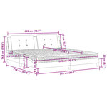 vidaXL Lit avec matelas blanc et noir 200x200 cm similicuir