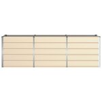 vidaXL Jardinière Ivoire 240 x 80 x 75 cm Acier