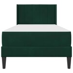 vidaXL Cadre de lit avec matelas Vert foncé 80 x 200 cm Velours