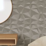 vidaXL Panneaux muraux 48 Pièces gris béton 50x50 cm XPS 12 m² losange