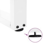 vidaXL Pieds de table basse en forme de V  2 pièces  blanc  38 x (42-43 3) cm  acier