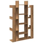 vidaXL Bibliothèque chêne artisanal 86x25 5x140 cm bois d'ingénierie