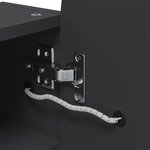 vidaXL Armoire de bain à miroir avec LED arquée noir 42x13x70 cm