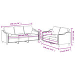 vidaXL Ensemble de canapés 2 Pièces coussins gris clair tissu