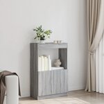 vidaXL Buffet haut sonoma gris 63x33x100 cm bois d'ingénierie