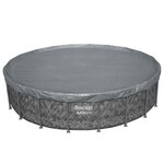 Bestway Couverture de piscine 1 Ø4 27 m Rond Polyester Gris for