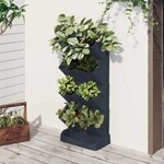 vidaXL Ensemble de jardinières verticales 4 Pièces Anthracite PP