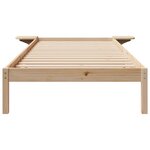 vidaXL Cadre de lit avec tables de chevet Naturel 100 x 220 cm