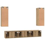 vidaXL Ensemble meuble TV 4 Pièces chêne artisanal 30 5 x 30 x 90 cm