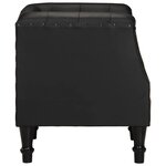 vidaXL Fauteuil Noir Cuir véritable