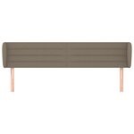 vidaXL Tête de lit avec oreilles Taupe 203x23x78/88 cm Tissu