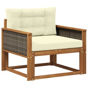 vidaXL Sofa de milieu extérieur Bois d'Acacia Massif Naturel