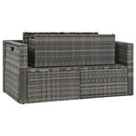 vidaXL Salon de jardin avec coussins 6 Pièces Résine tressée Gris